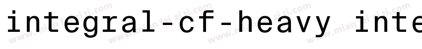 integral-cf-heavy integral-cf-heavy字体转换